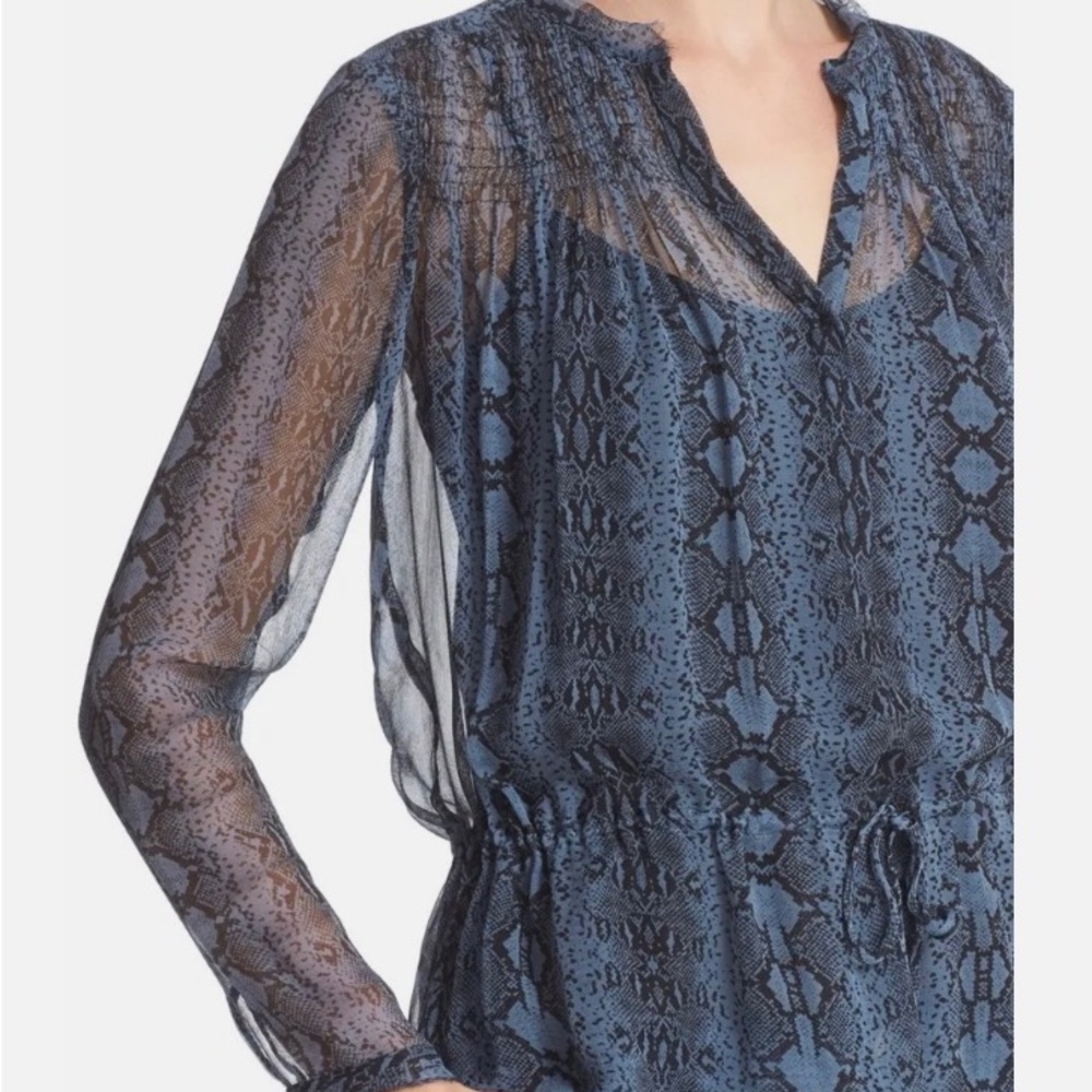 Silk Animal Print Rebecca Taylor Blouse